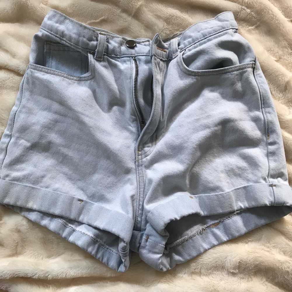 AA Super High Waisted Denim Shorts